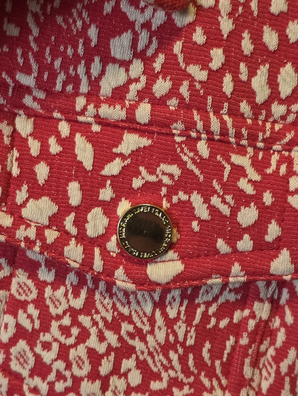 Isaac mizrahi Printed Button-Front Jean Jacket - Picture 4 of 4